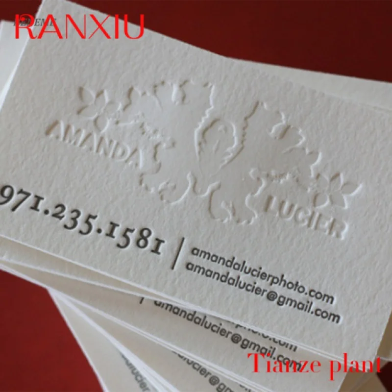 Custom Delicate High End Debossed Create Printable Cool Business Cards