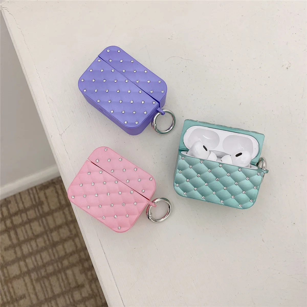 Novo luxo bling glitter tpu caso diamantes capa protetora para airpod pro 2