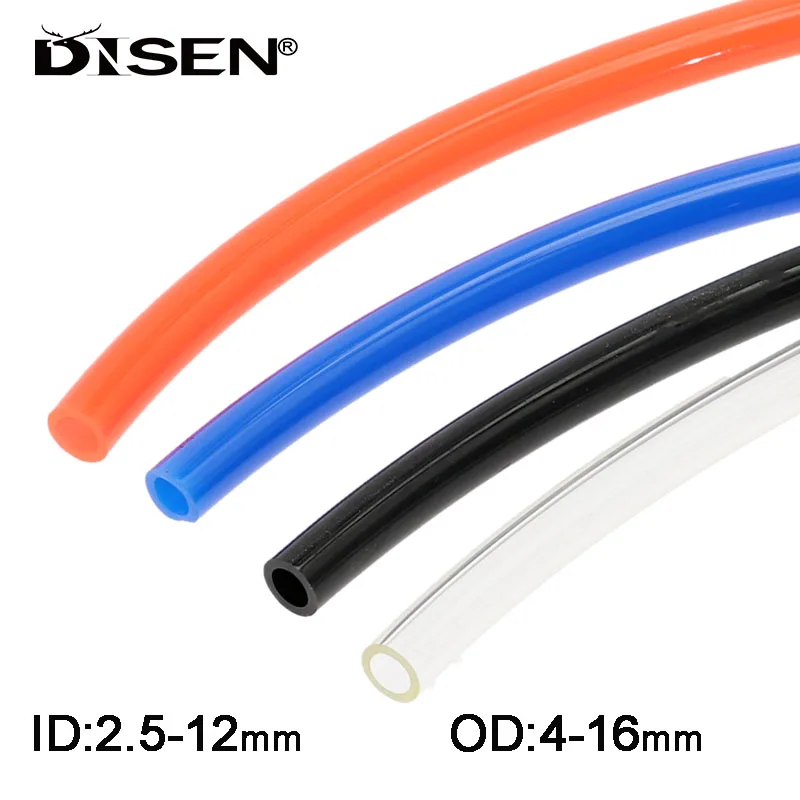 1/3/5/10M ID2.5-12mm OD4-16mm Air Hose Pneumatic Tube Pipe PU Hoses For Compressor Polyurethane Tubing Multicolor