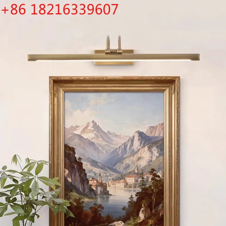 YAO Nordic American retro photo painting hanging painting strip light entrance living room corridor bronze