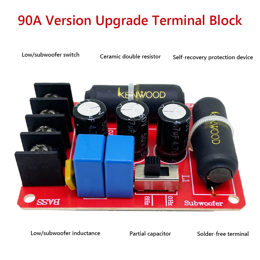 40Hz-400Hz Frequency Divider Adjustable Bass Speaker Subwoofer for Home Theater HiFi Stereo DIY Car Audio Woofer Crossover