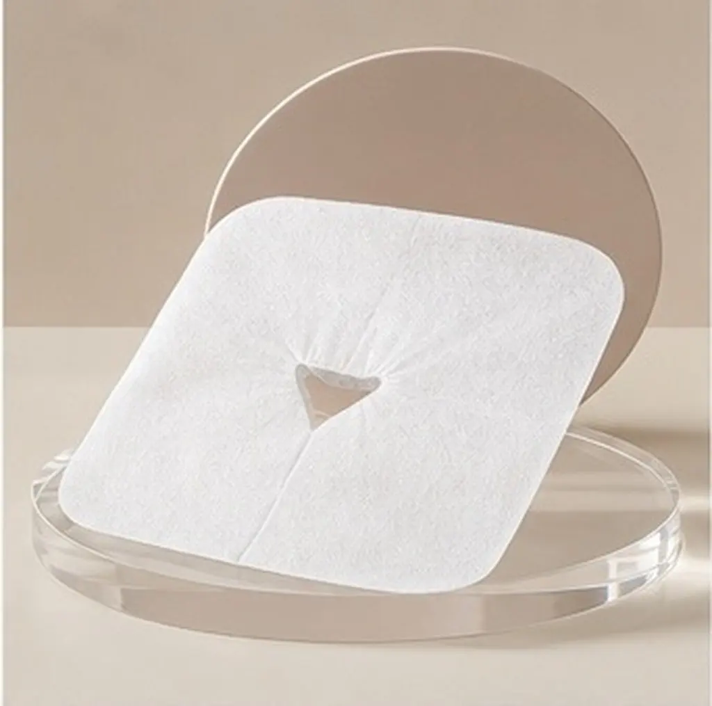 100pcs Disposable U-Shaped Face Cradle Covers for Massage Beds – Non-Woven, Salon & Home Use