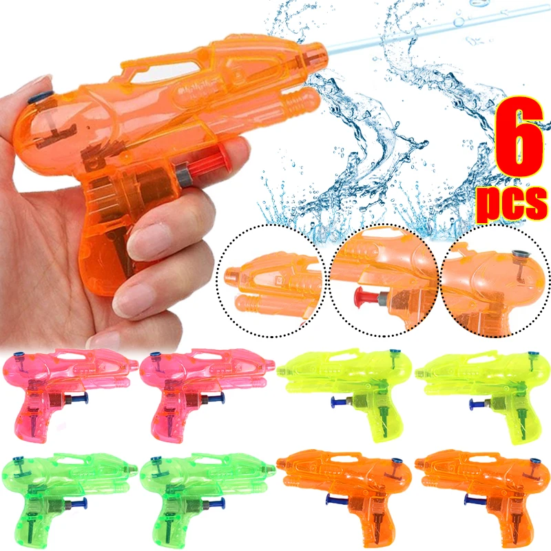 

6Pcs Summer Water Gun Fighting Toys Kids Boys Mini Squirt Water Guns Games Outdoor Beach Pool Small Water Playing Game Toys