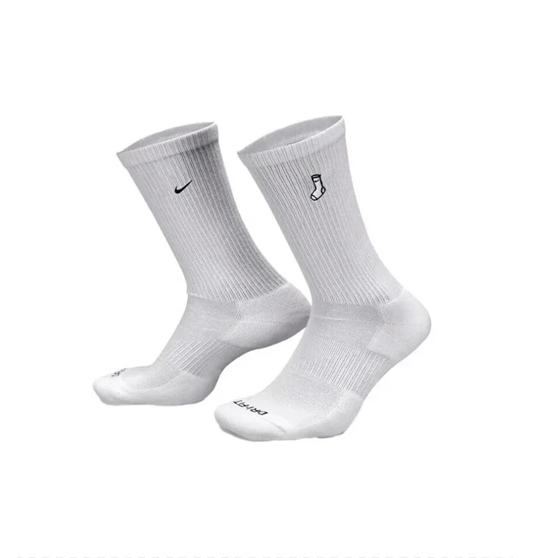 

Original Nike Men's and Women's Socks Comfortable Quick Dry Solid Color Sports Socks unisex 2 Pairs FB5709-901