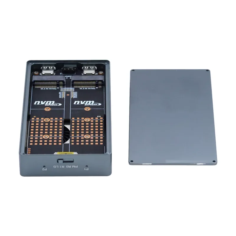 for NVME M.2 SSD RAID Array Mobile Hard Disk Case USB3.2 GEN2 20Gbps Type-C Enclosure