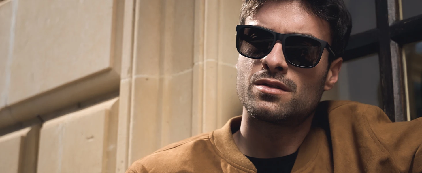 ZENOTTIC UV400-Schutz Nachtsichtbrille Herren Polarisierte Sonnenbrille Leichter TR90-Rahmen Quadratische Herren-Sonnenschutzbrille – Detail 2