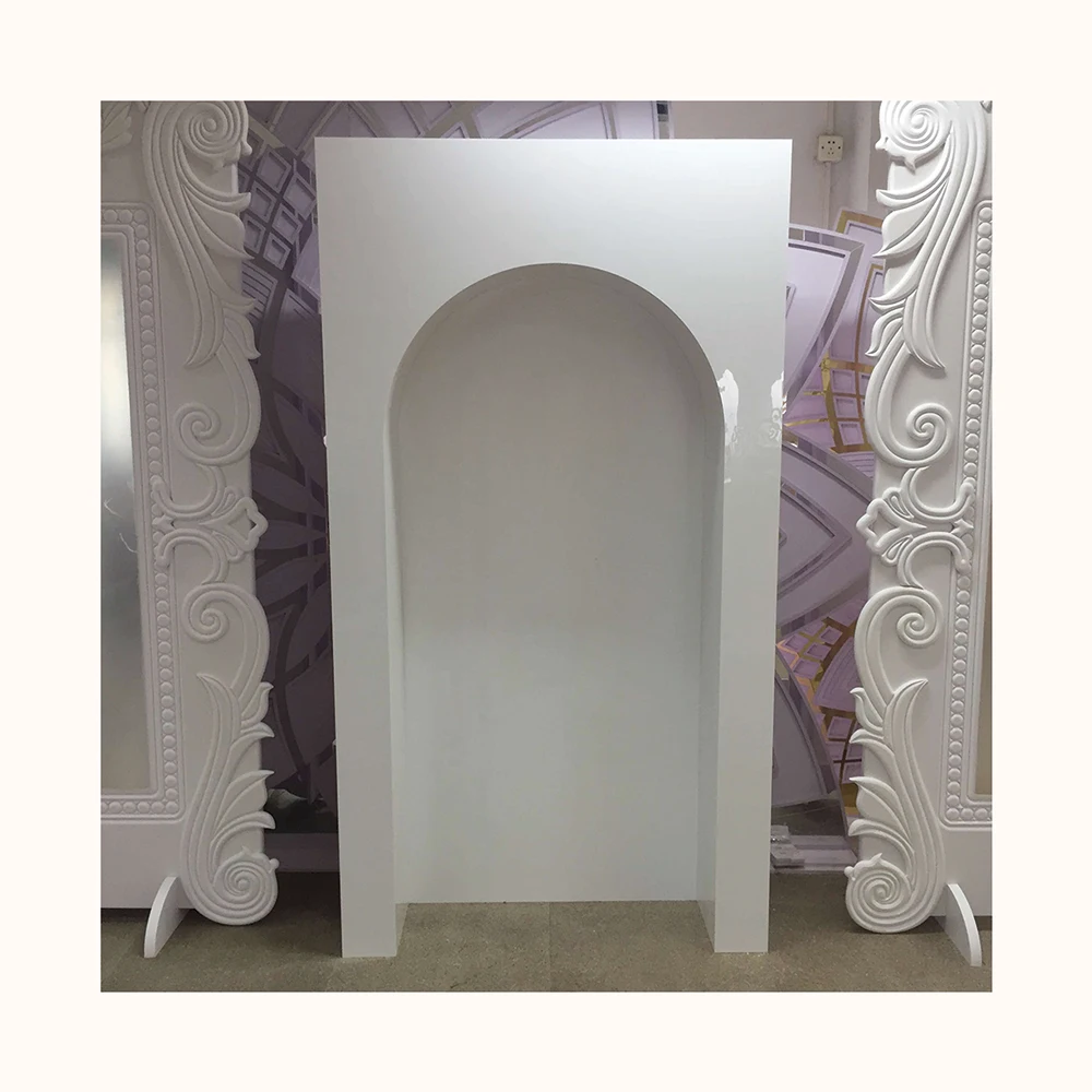 

Factory Customized Wedding Gate Decorations White Arch Door Backdrop Stand PVC Wedding Backdrop