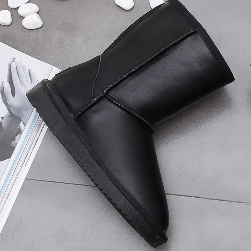 Stivali da neve classici in vera pelle di vacchetta di alta qualità Australia stivali da donna scarpe invernali calde per le donne