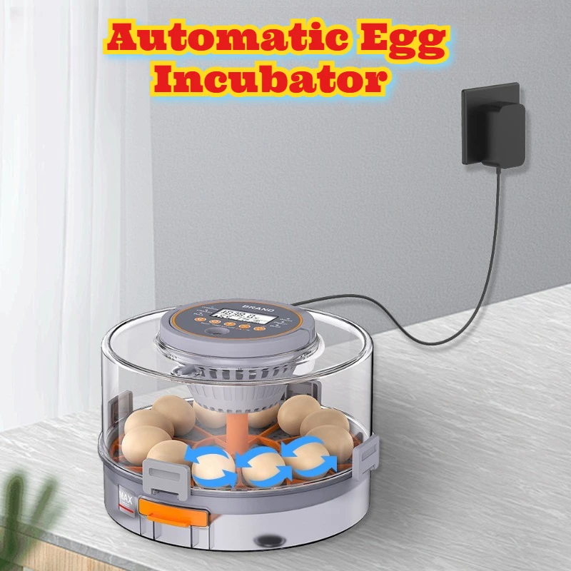 

Automatic Egg Incubator Egg Capacity Smart Digital Poultry Hatcher Machine Temperature Control Auto Turning Chicken Duck Goose