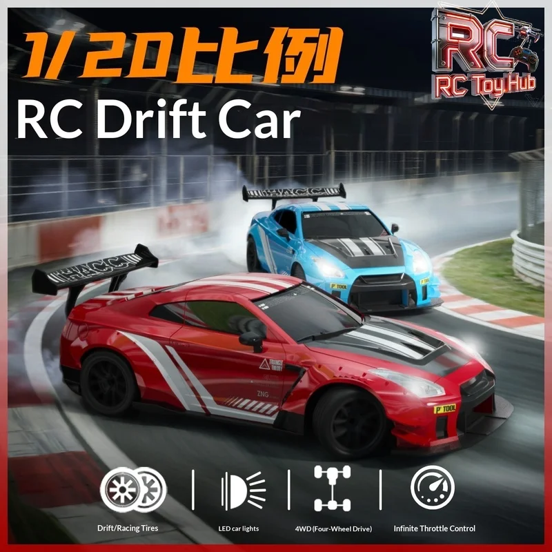 1:20 Orlandoo RC 4WD Drift Racing Car With LED Lights High Speed Remote Control Electric Hobby Toy Car For Boys Adult Collection