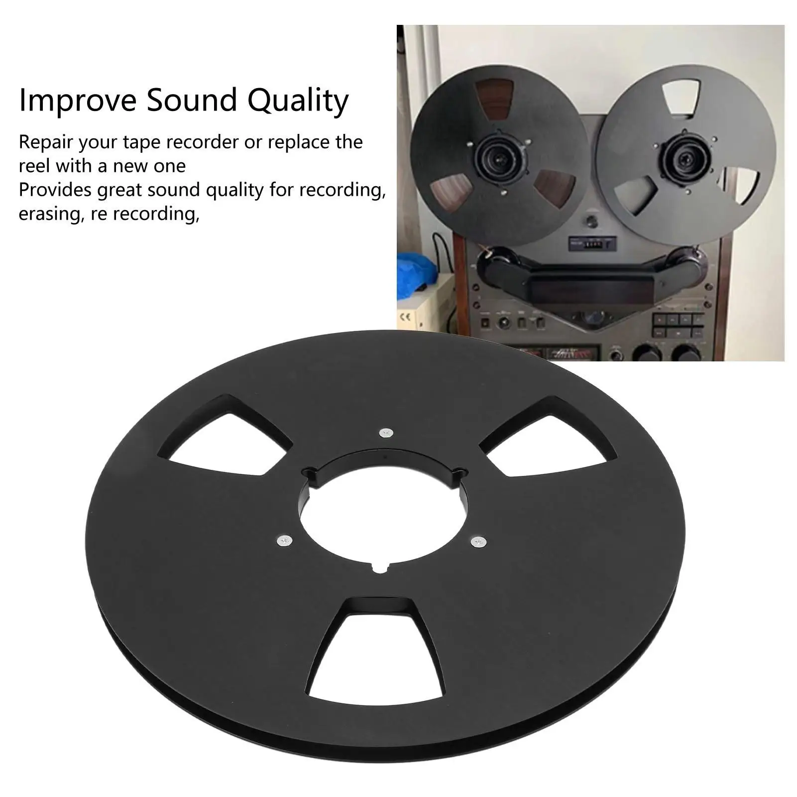 for 1 .5 Inch Empty Tape Reel for 1 /4 Inch Tapes - Open Takeup Reel with 3 Holes, Compact & Easy Installation