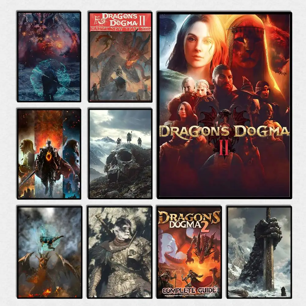 حار شعبية لعبة فيديو التنين Dogma 2 ملصق الفن مع المطبوعات غرفة نوم المنزل غرفة المعيشة الديكور هدية
