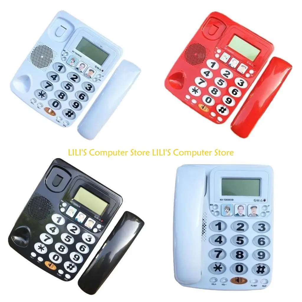 A52B Corded Desktop Phone Hotel/Office/Home Telephone Fixed Landline with Speed Dial