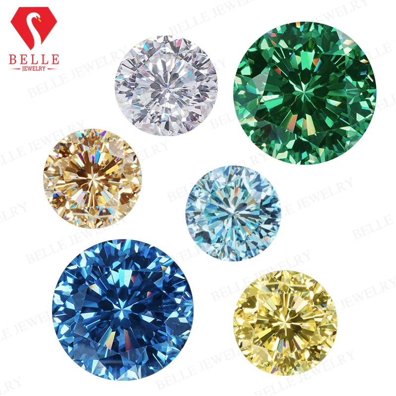 

Luxury 9 Hearts 1 Flower Cut Round Cut Multicolor Moissanite Diamond Loose Stone for Rings Earrings Charms Fine Jewelry