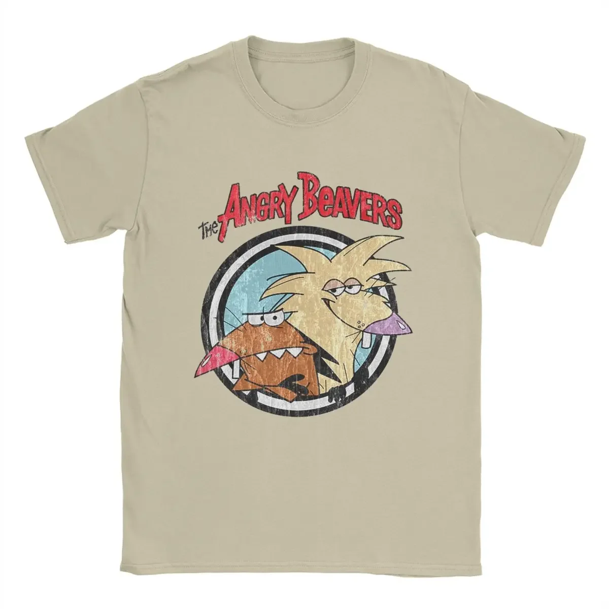 Angry Beavers T Shirt for Men Cotton Novelty T-Shirt Crewneck Tees Short Sleeve Clothes Summer