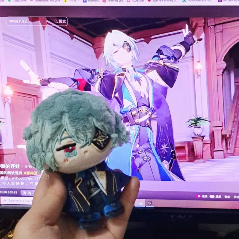 

Anaxa Pendant Plush Doll 12cm Mini Soft Honkai Star Rail Phainon Keychain Bag Toy Mydei Stuffed Animal for Kids Gift