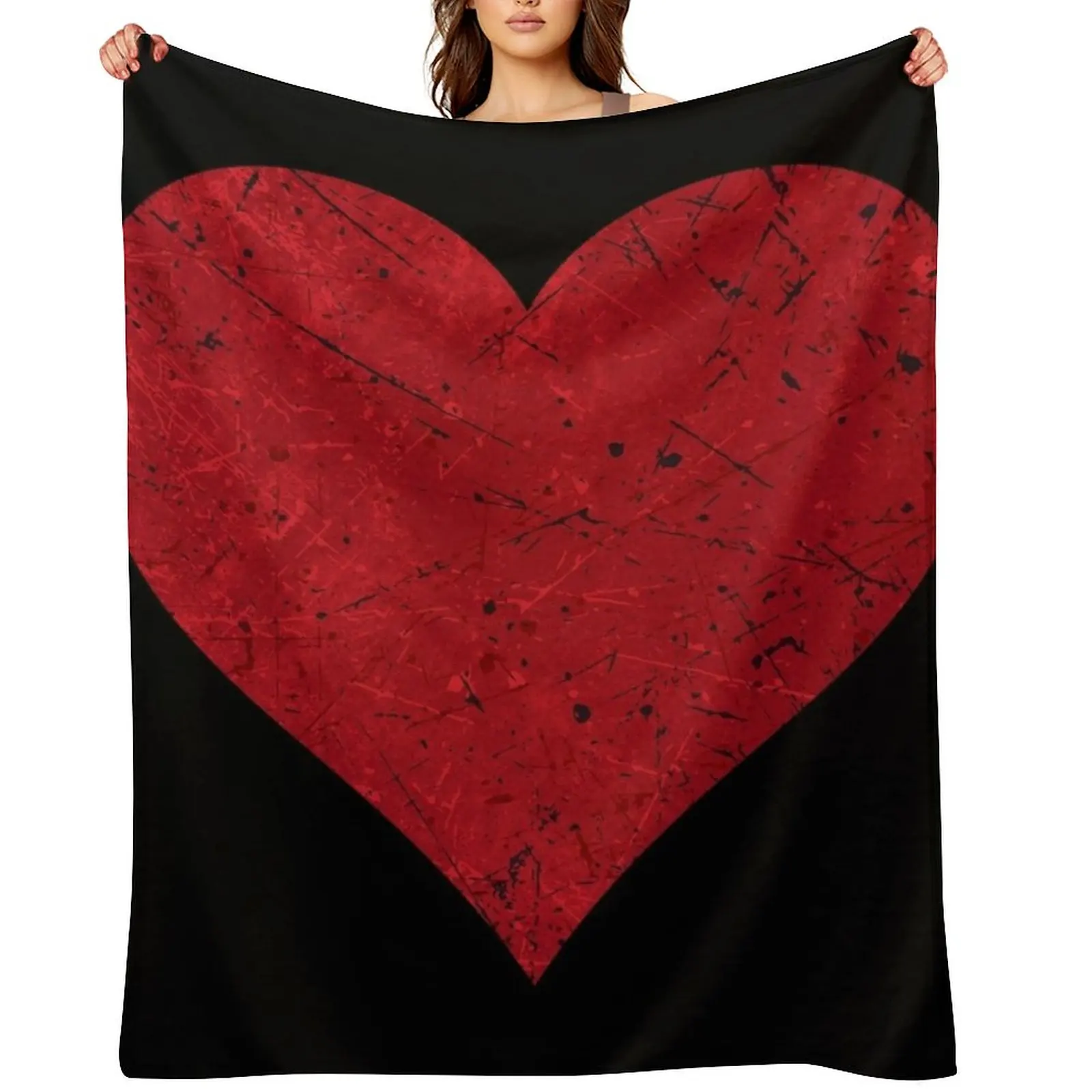 

Heart Love Symbol Red Throw Blanket Blankets Sofas Of Decoration Quilt halloween Loose Blankets