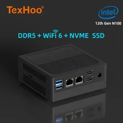 Mini PC avec processeur Intel N100, 12th Isabel, Windows 11, 8 Go, DDR5, 4800MHz, 256 Go, Pocket 12V, Touriste, Lan, Nouveau