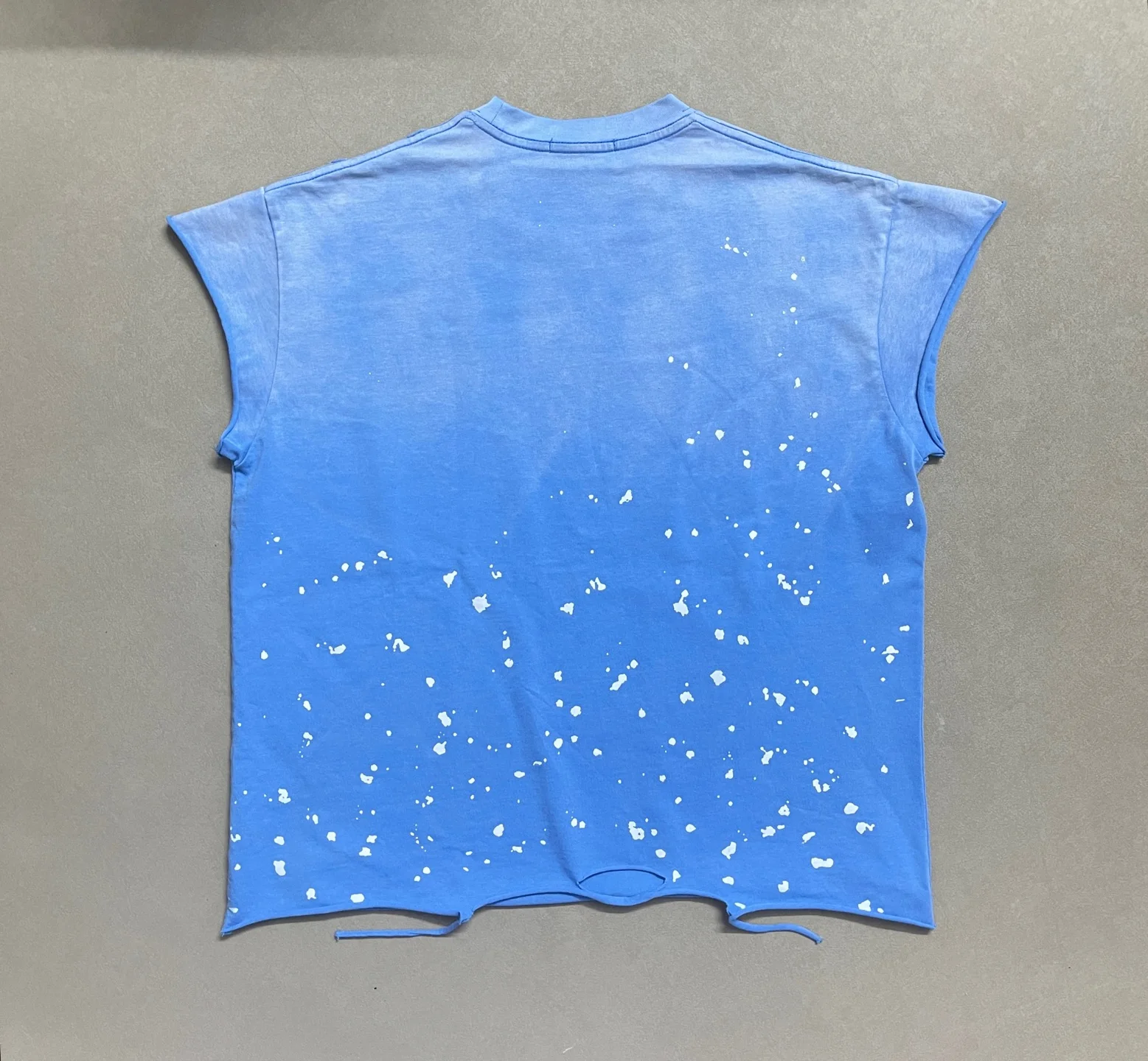 Nice Washed Blue Hole SATOSHI NAKAMOTO Luke Destroyed Sleeveless T Shirt Men Women Best Quality Tee Tops T-Shirt
