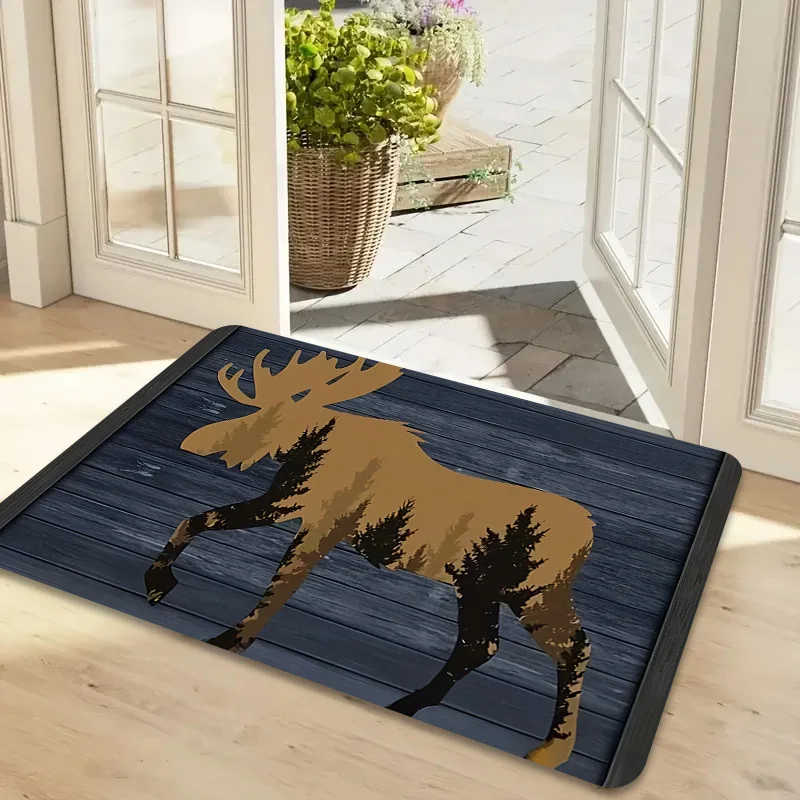 Ladybug Sweet Home Text Print Doormat Lovely Insect Pattern Entry Mat Indoor Household Front Door Decor Rug