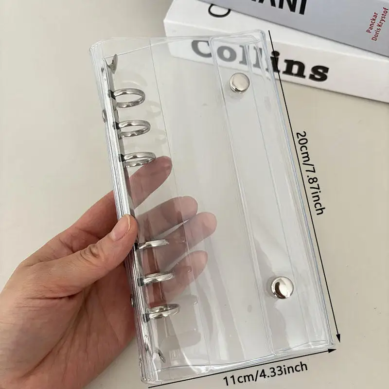 2026 Neuer schmaler A6-Einband für lose Blätter, 10 Stück, 1 Gitter, 2 3-Zoll-Aufbewahrungsbeutel, Postkarten-Ordner zum Sammeln von Büchern