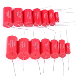 Capacitor Axial MKP Áudio 250V 400V 630V 4.7UF/400V 10UF 1.0UF 1.5UF 6.8UF 8.2UF Capacitância divisória de frequência 1PC