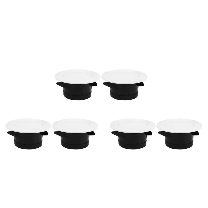 

6 Pieces ABS Adjustable Air Vent Round Soffit Exhaust Vent White Inline Duct Fan Outlet Vent 4 Inch-ABQU