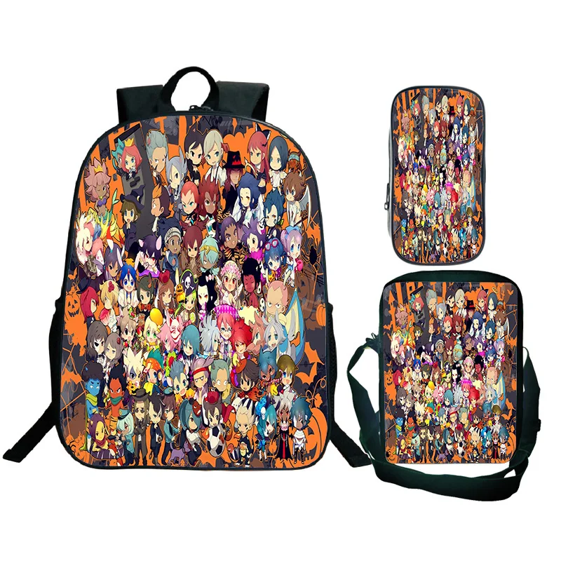 

Аниме Inazuma Eleven Go Galaxy узор школьные ранцы подростковый модный рюкзак сумка для ручек 3 шт. студенческий повседневный рюкзак для ноутбука