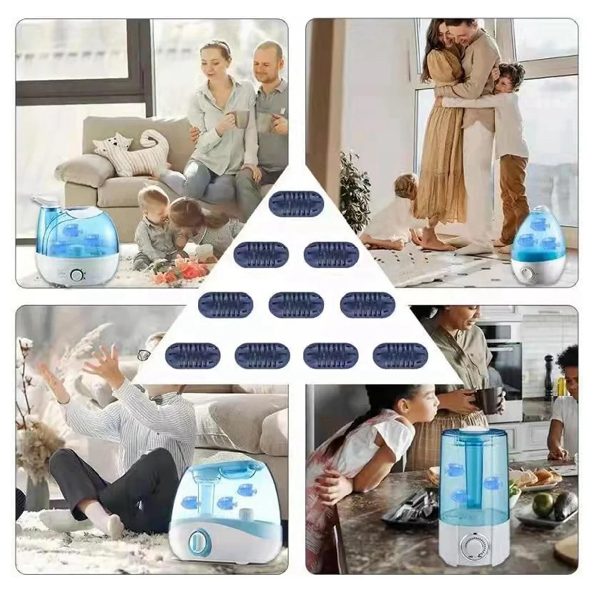 A02V-Картриджи для очистки бака увлажнителя, деминерализация, чистящие шарики, предотвращающие образование жесткой воды, удаляет запах