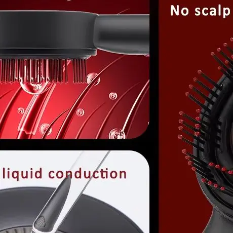 

Electric Vibration Massage Comb Red Light Therapy Hair Growth Massage Scalp Brush Anti Hair Loss Liquid Oil Applicator Hair Care