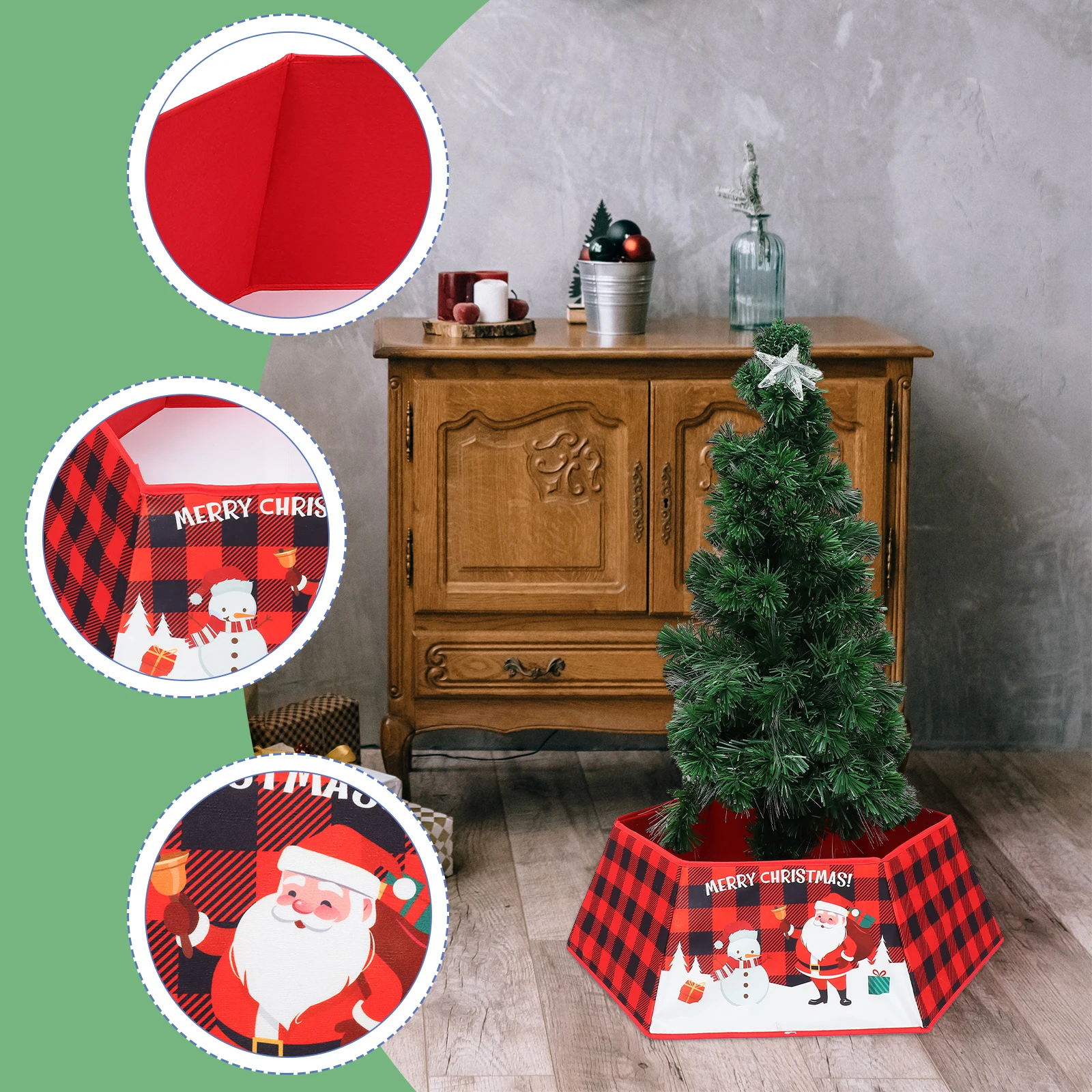 

Christmas Skirt Non-Woven Festive Decor For Home Office Indoor Outdoor Holiday Party Xmas Tree Mat Base Cover Tree Skirt Decor