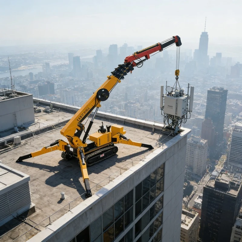 Multi-Function Portable Spider Crane 360 Rotation Diesel Electric Remote Monitoring Energy Saving Warehouse Lifting