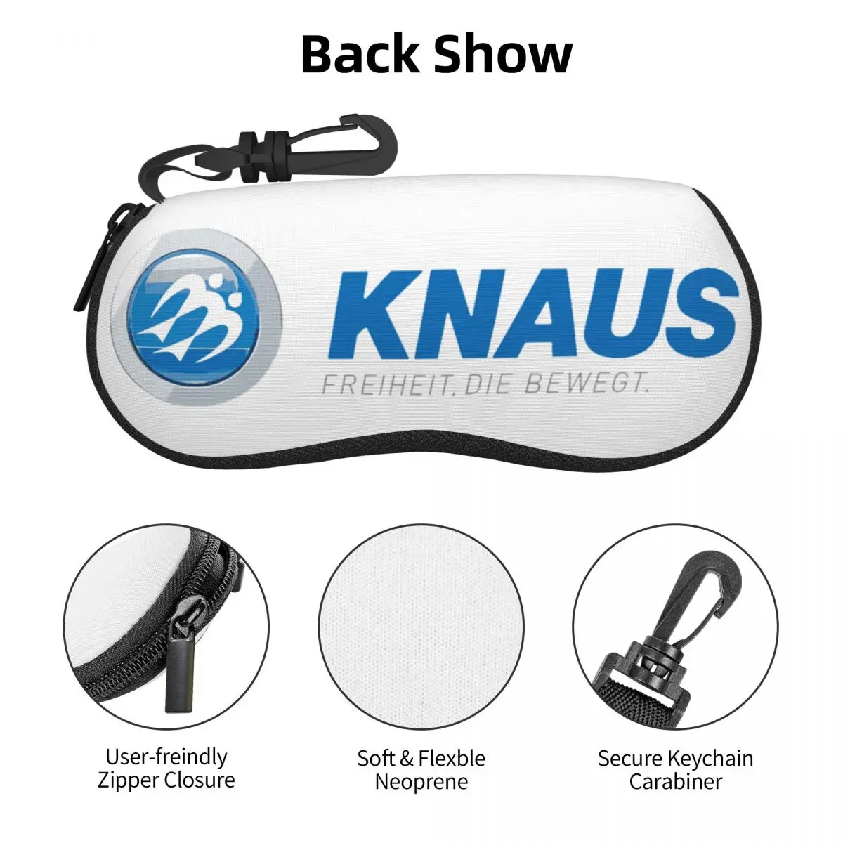 Knaus Caravan Shell Glasses Case صندوق النظارات الشمسية المحمول للنساء والرجال حقيبة النظارات الناعمة
