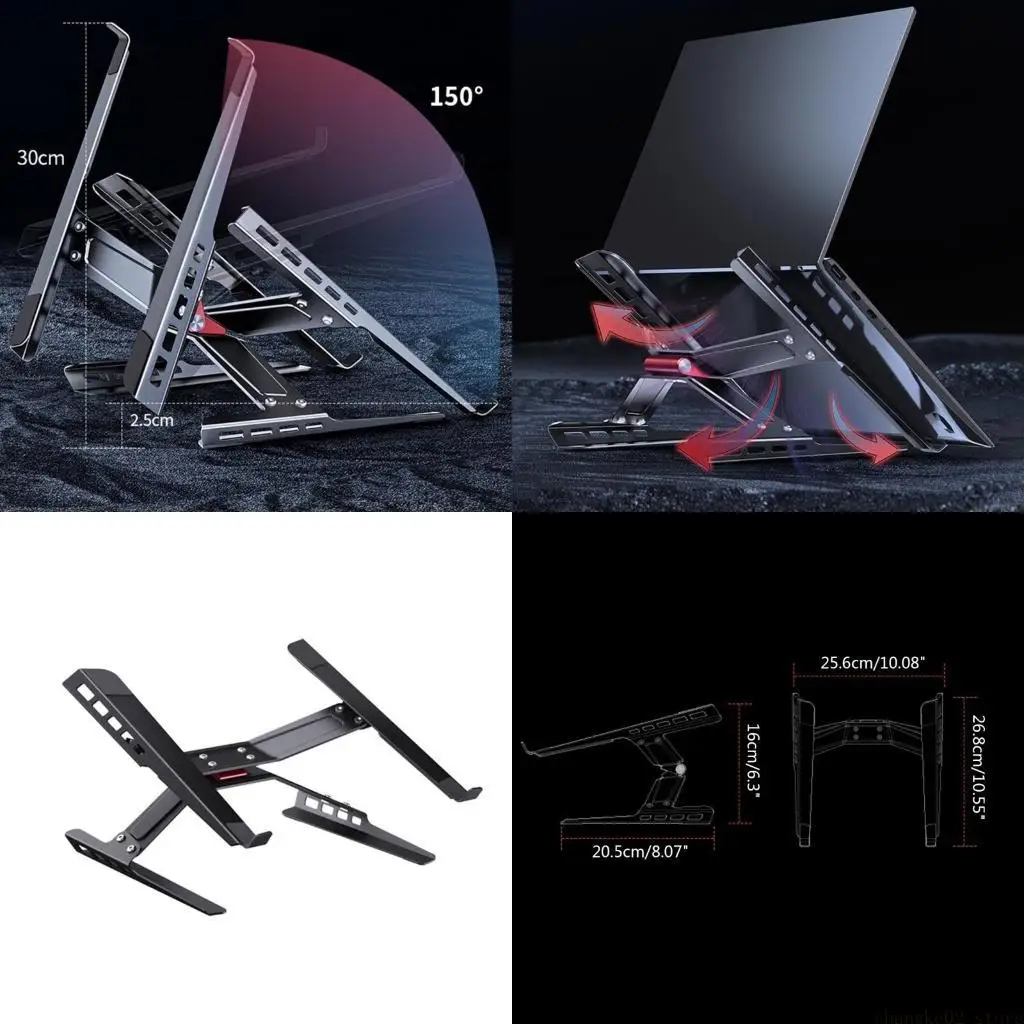 Laptop Computer Riser Ventilated Cooling Desktop Laptop Holder Carbon Steel
