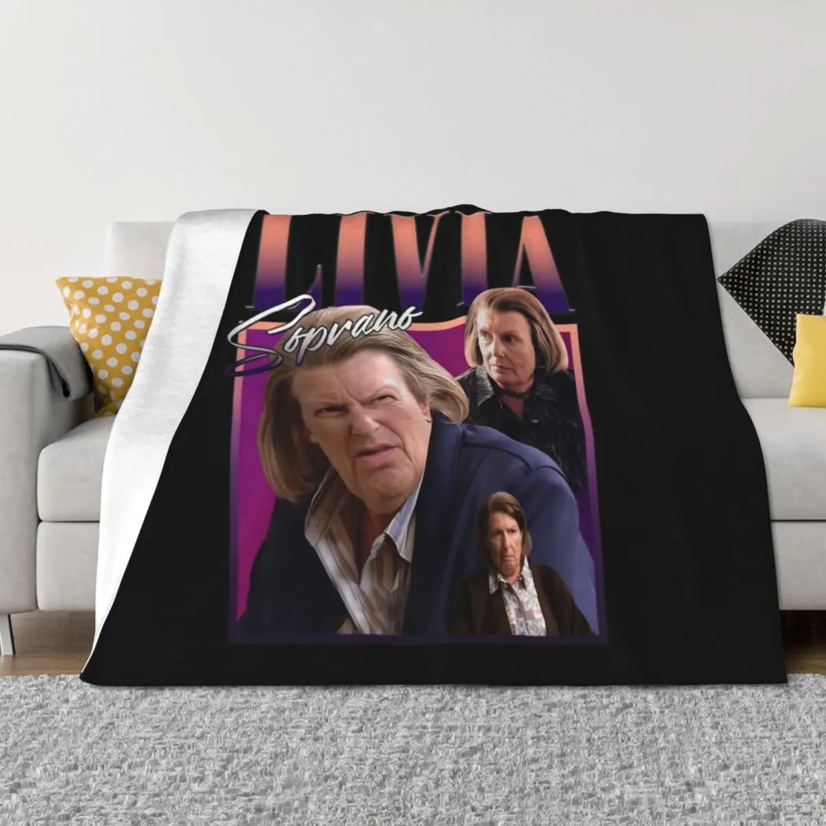 

Livia Soprano Homage Throw Blanket for babies Bed linens Baby Sofa Blankets