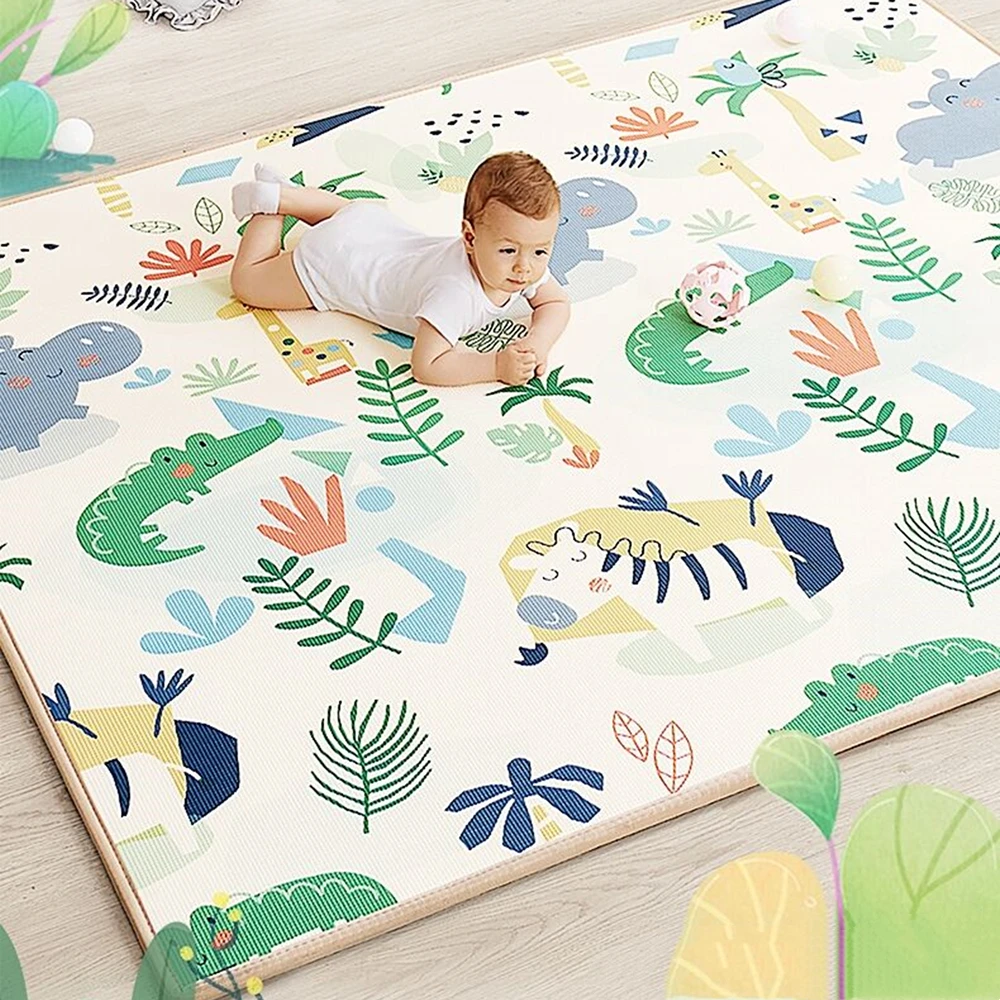 Large Size Children's Fence Play Mat for Children's Safety Mat 1cm /0.5cm Thicken EPE Baby Crawling Play Mats Folding Mat Carpet