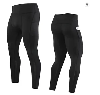 Calça de Compressão Masculina 2026 para Treino, Leggings de Academia com Bolsos, Calças Justas para Corrida, Fitness, Basquete, Jogging, Treino, Poliéster