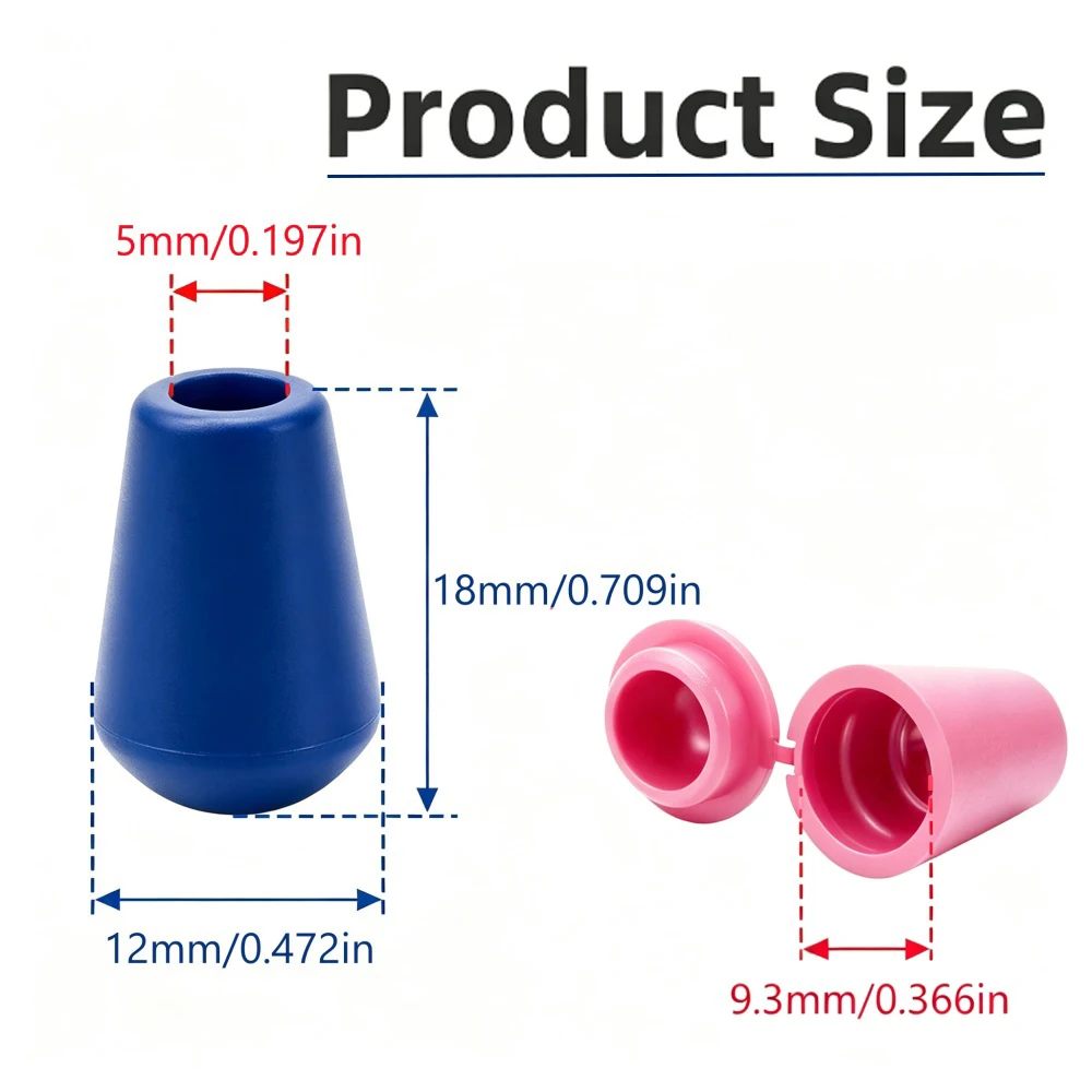 20-100Pcs Colorful Plastic Cord Ends Bell Stopper With Lid Lock Toggle Clip Paracord Clothes Bag Sportswear Shoelace Rope Parts