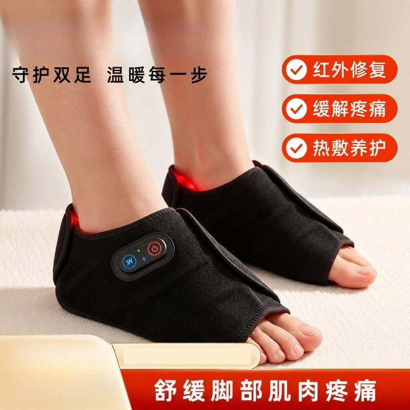 Rechargeable Infrared Heating Foot Warmer Booties Portable Battery Operated Thermal Foot Wrap Indoor Outdoor Feet Warm Keeping