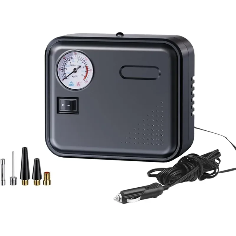 

Tire Inflator Portable Air Compressor DC 12V Auto Air Pump Pointer Type Tire Pressure Display Electric Tire Pumps with Light