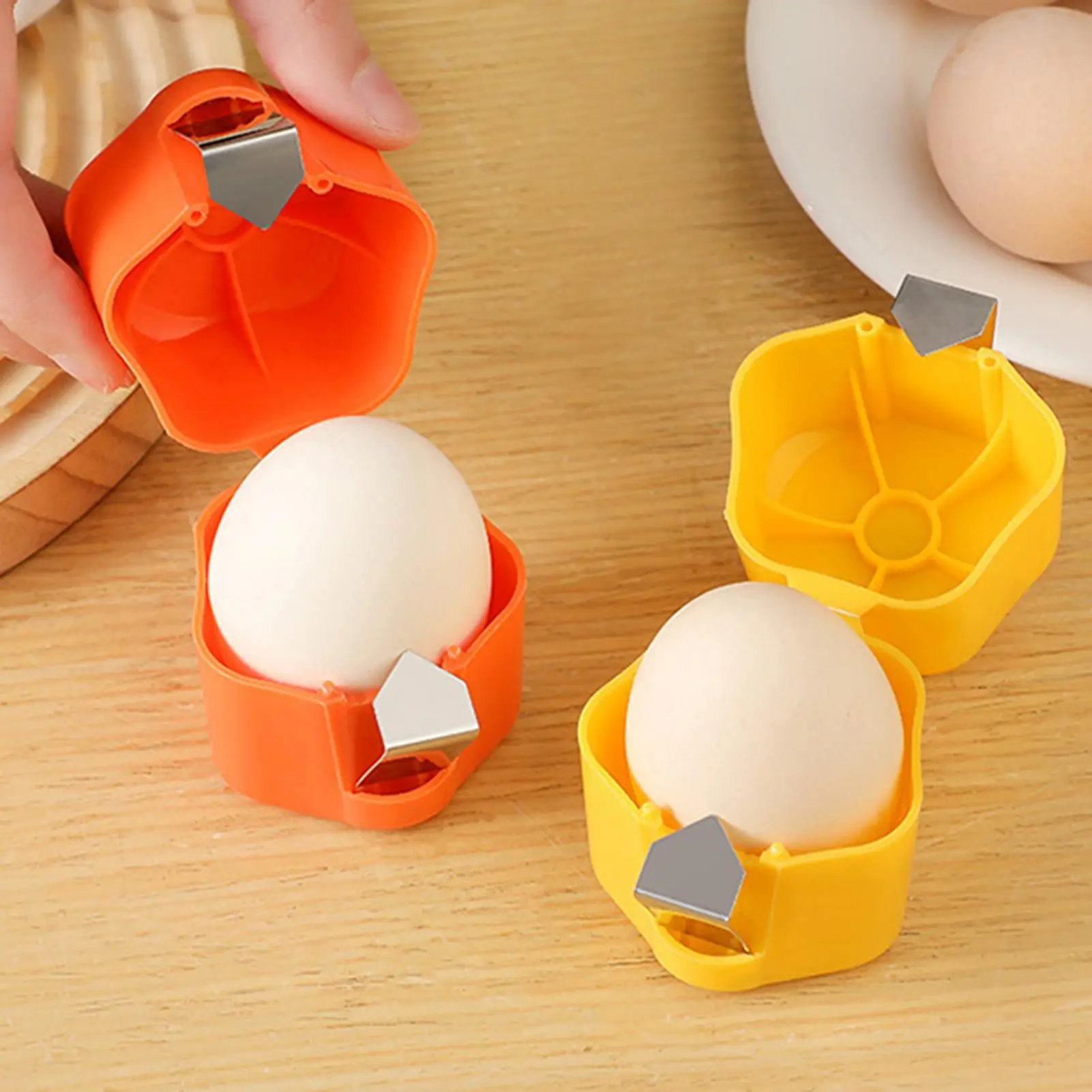 Egg Topper Shell Cutter Beater Raw Egg Cracker Separator Filter Egg Egg Cutting Tools Portable Cracking Tool
