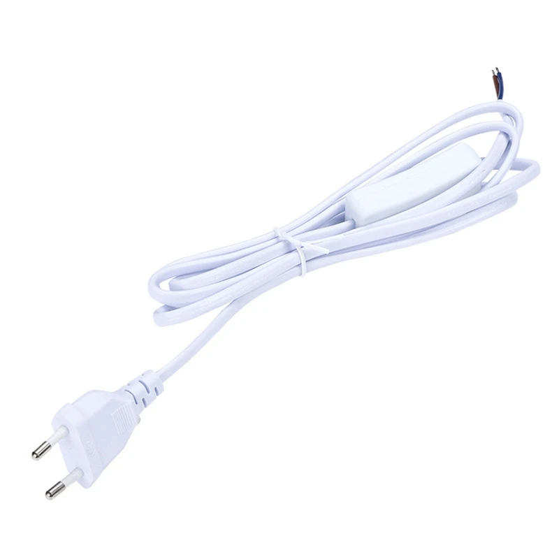 AC110V/220V LED Tube Light Power Extension Cord with On/Off Replacement EU Plug LED Wire Connector Power Cord 6FT/1.8M
