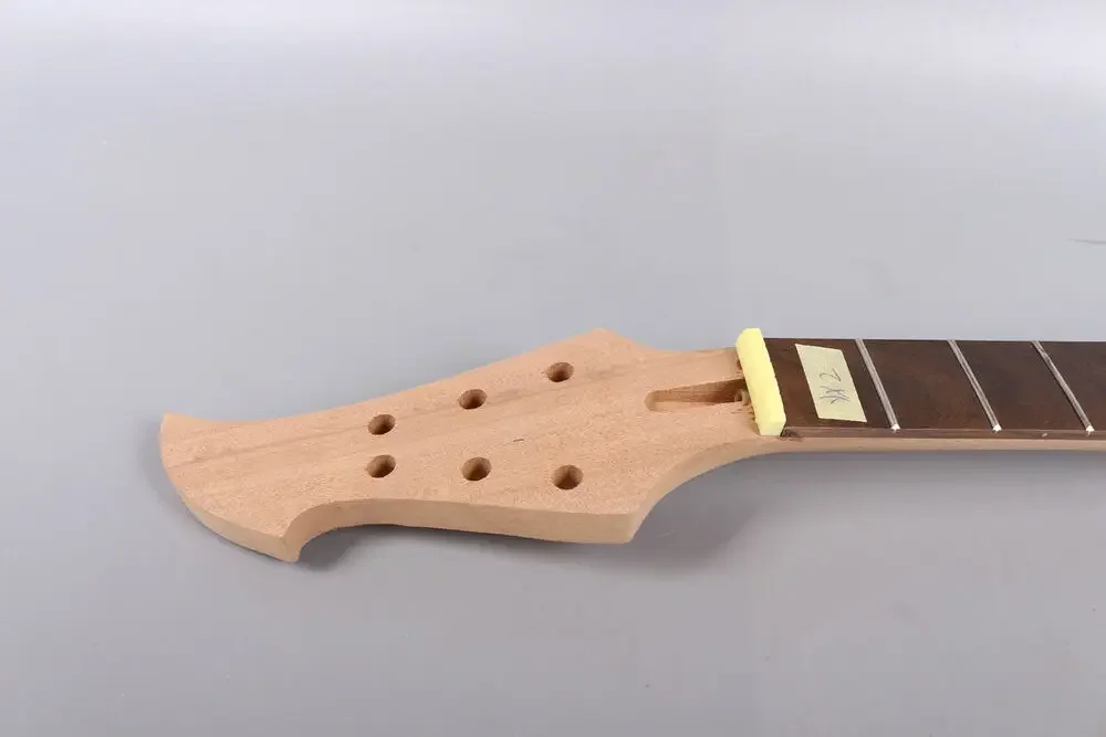 DIY Guitar Neck 25.5 Inch 24 Fret Rosewood Fretboard No Inlay Bolt on Style Fire Bird Head Truss Rod Adjust at Headstock