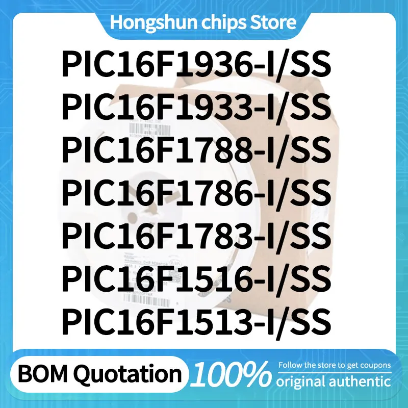 

PIC16F1516 PIC16F1783 PIC16F1786 PIC16F1788 PIC16F1933 PIC16F1936 PIC16F1513-I/SS Standard version