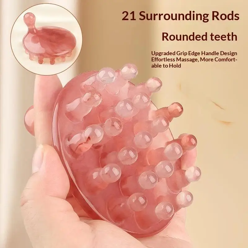 Resin Scalp Massage Comb Smooth Round Nubs Long Lasting Durable for Head Stress Relief Shower Travel Massage