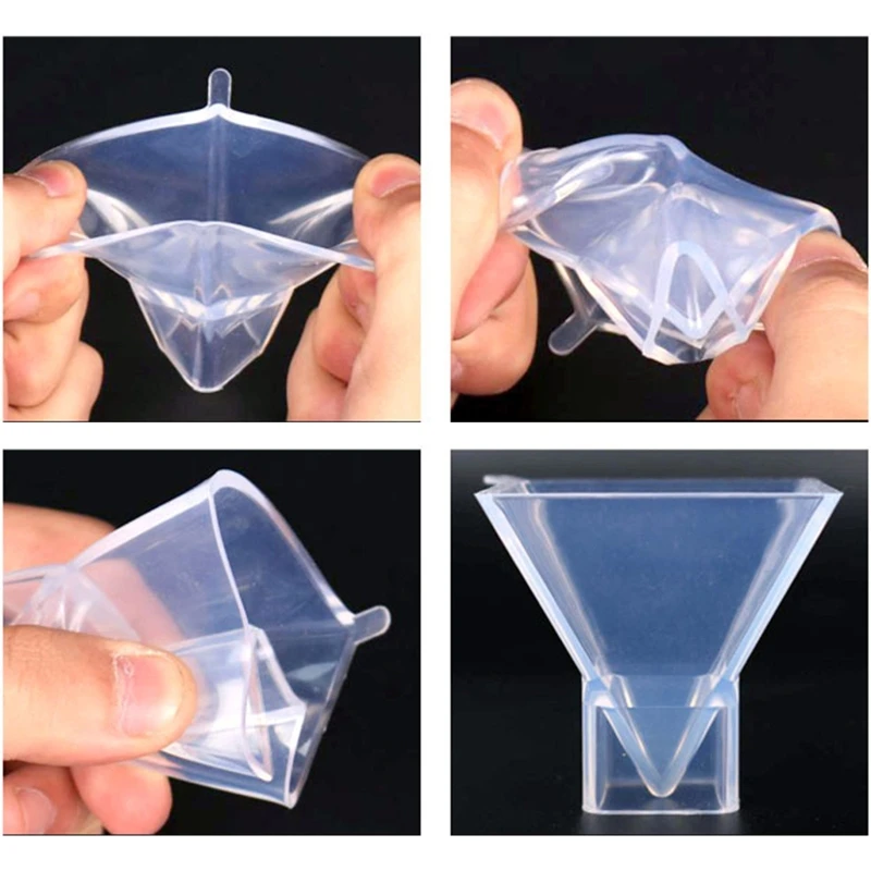 DIY Transparent Resin Molds Suitable for Dried Flower Ornament Including Pyramid Crafts Silicone Mold Jewelry Making