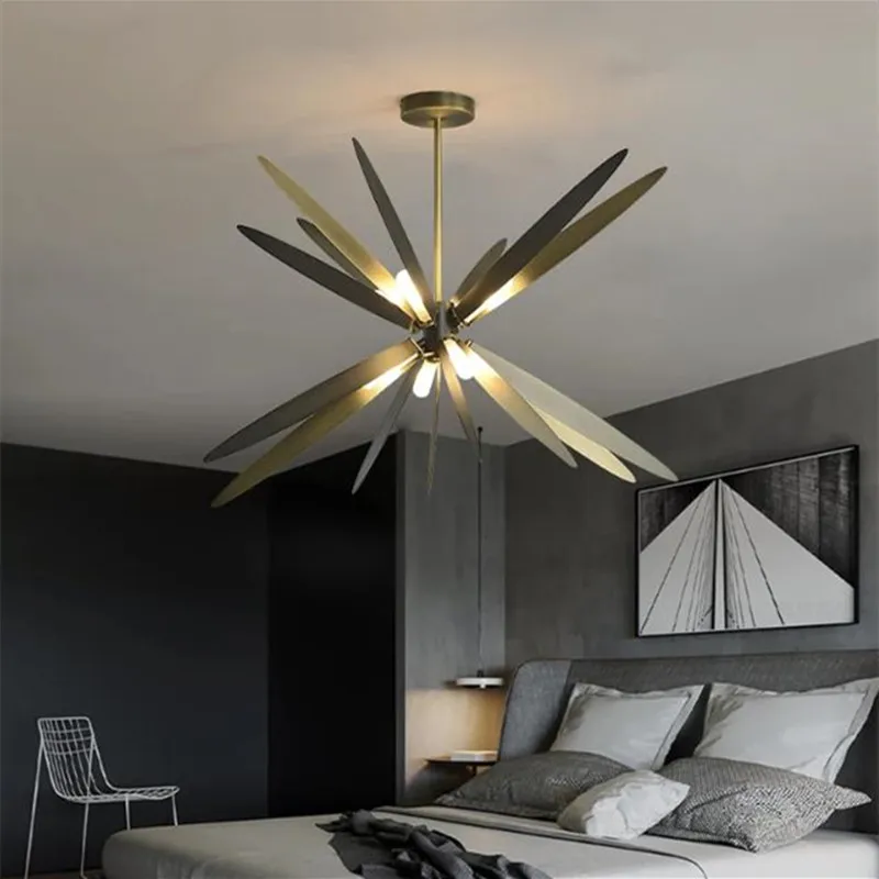 Libellule-Lustre Libellule Noir Moderne, Lampe Suspendue, Art, Salon, Restaurant, Luxe, 73 Designer
