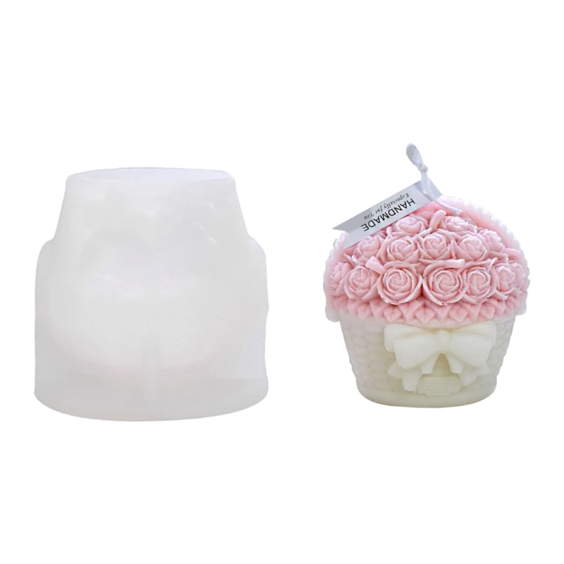 

Silicone Mold for Crafting Beautiful Flower Basket Diffuser Stone Mold Handmade Wedding Decoration Mold