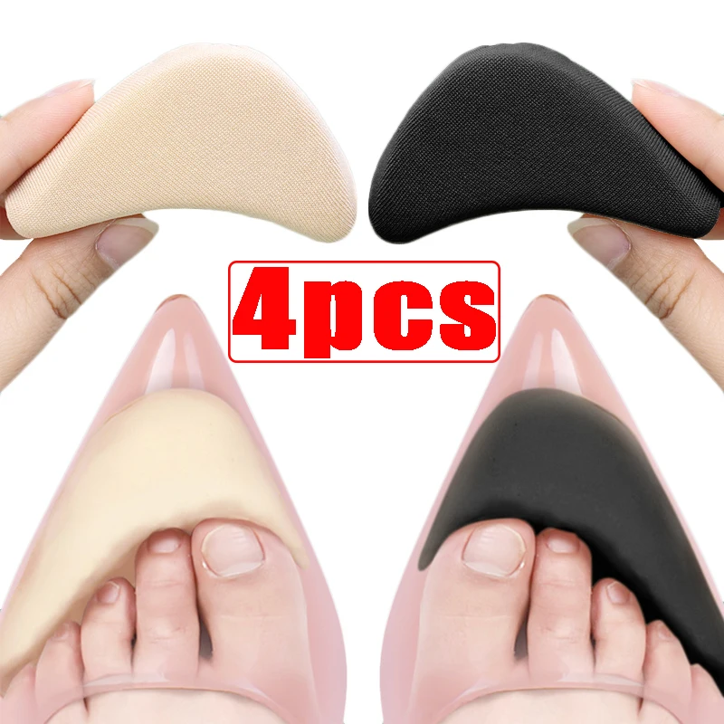 2Pairs Soft Sponge Toe Plugs High Heels Curve Forefoot Insert Pad Half Ballet Shoes Cushion Feet Filler Insoles Anti-Pain Adjust