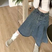 Summer Trendy Designer Lady High Waist Jeans Skirts Women Fashion Vintage Denim Skirts Girls Korean Casual Mid-Long Dress - Image 6